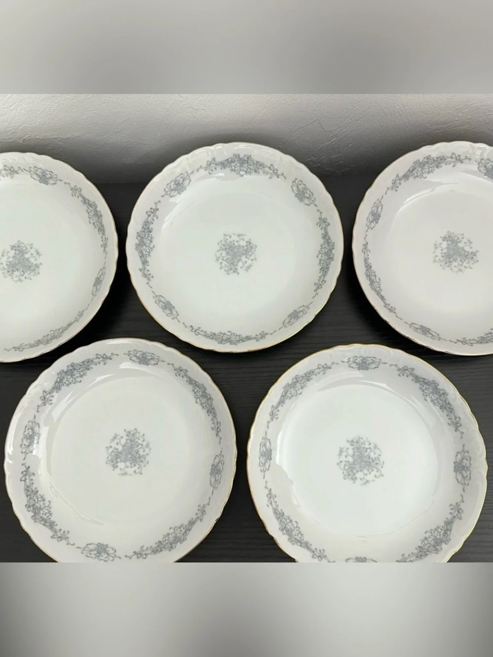 Rose China Florissant Coupe 5 Soup Bowls